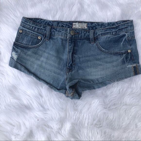Free People Irreplaceable Distressed Cutoff Shorts - Picture 3 of 7
